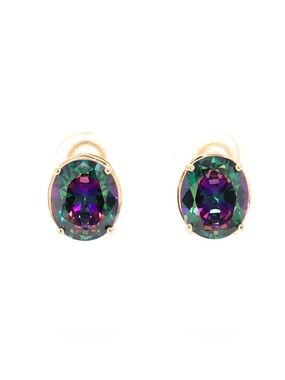 NWOT 10CT Northern Lights Quartz Earrings with Omega Backs